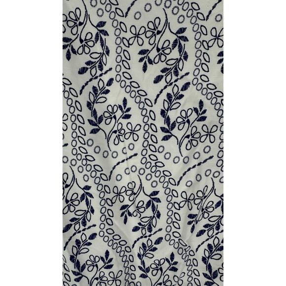Loft Floral Cutout Back Mini Dress Square Neck Womens 12 New Blue White - Picture 8 of 14